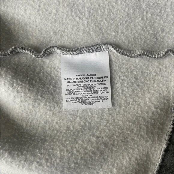 Nike Gray Fleece-Lined Zip-Up Hoodie, size M - Picture 5 of 6